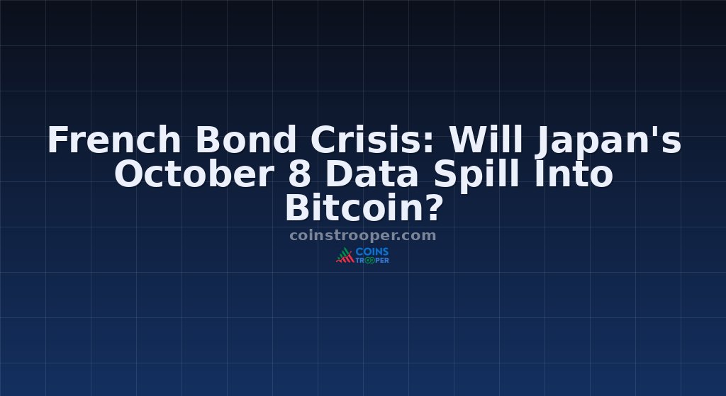 French Bond Crisis: Will Japan's October 8 Data Spill Into Bitcoin?
