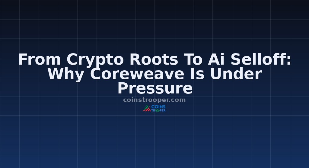 From Crypto Roots To Ai Selloff: Why Coreweave Is Under Pressure