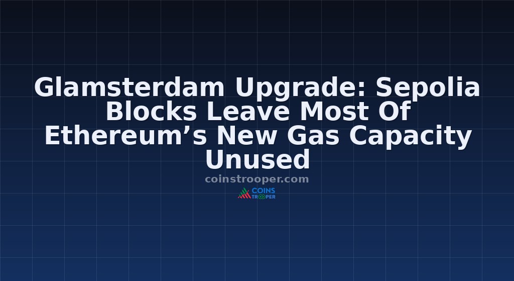 Glamsterdam Upgrade: Sepolia Blocks Leave Most Of Ethereum’s New Gas Capacity Unused