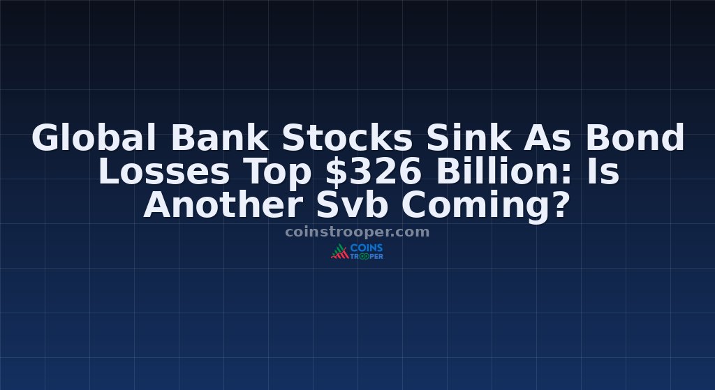 Global Bank Stocks Sink As Bond Losses Top $326 Billion: Is Another Svb Coming?