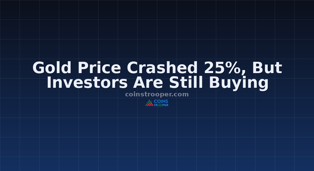 Gold Price Crashed 25%, But Investors Are Still Buying