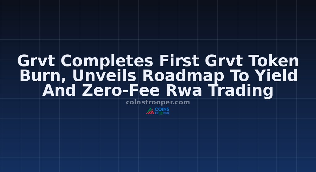 Grvt Completes First Grvt Token Burn, Unveils Roadmap To Yield And Zero-Fee Rwa Trading