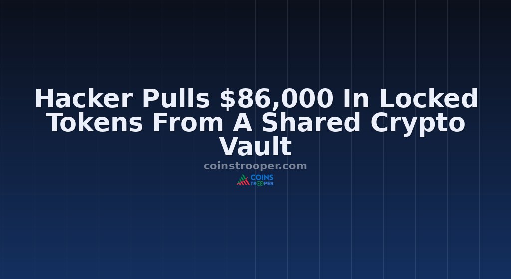Hacker Pulls $86,000 In Locked Tokens From A Shared Crypto Vault