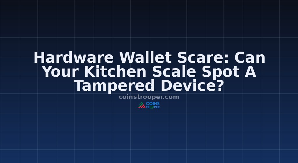 Hardware Wallet Scare: Can Your Kitchen Scale Spot A Tampered Device?