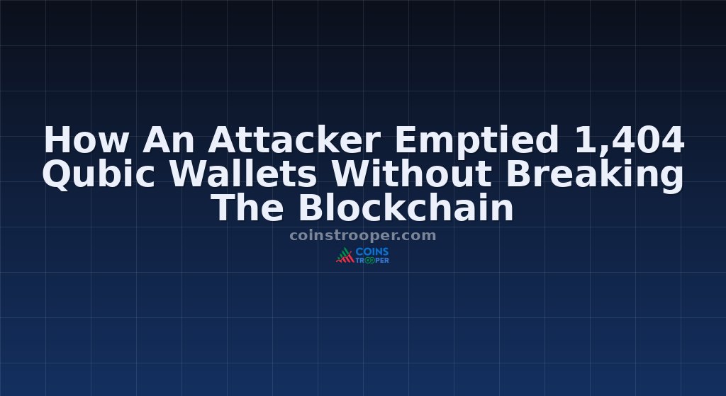 How An Attacker Emptied 1,404 Qubic Wallets Without Breaking The Blockchain