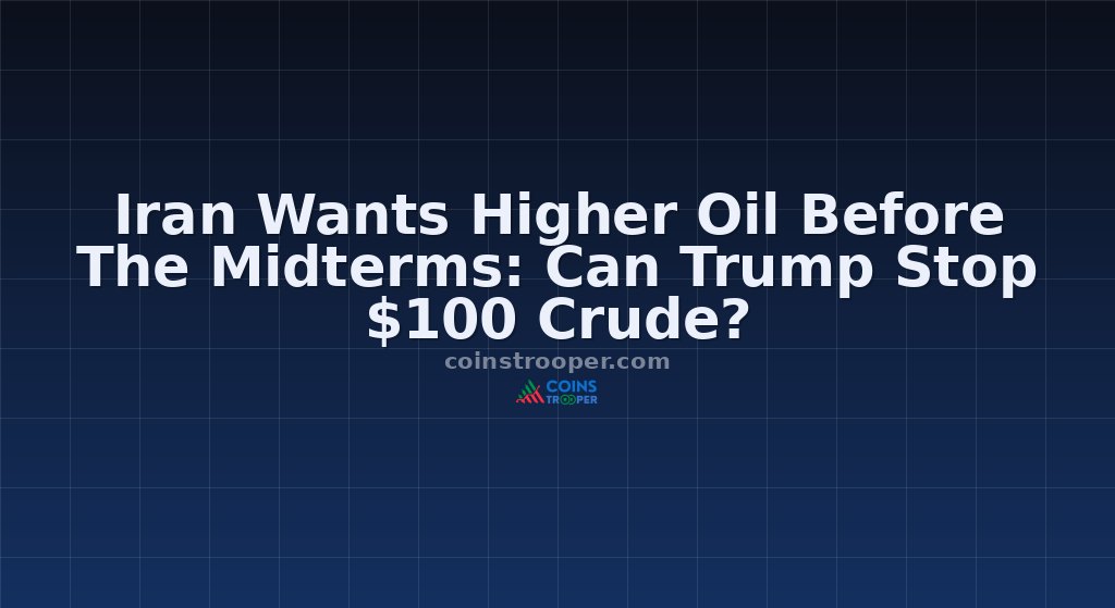 Iran Wants Higher Oil Before The Midterms: Can Trump Stop $100 Crude?