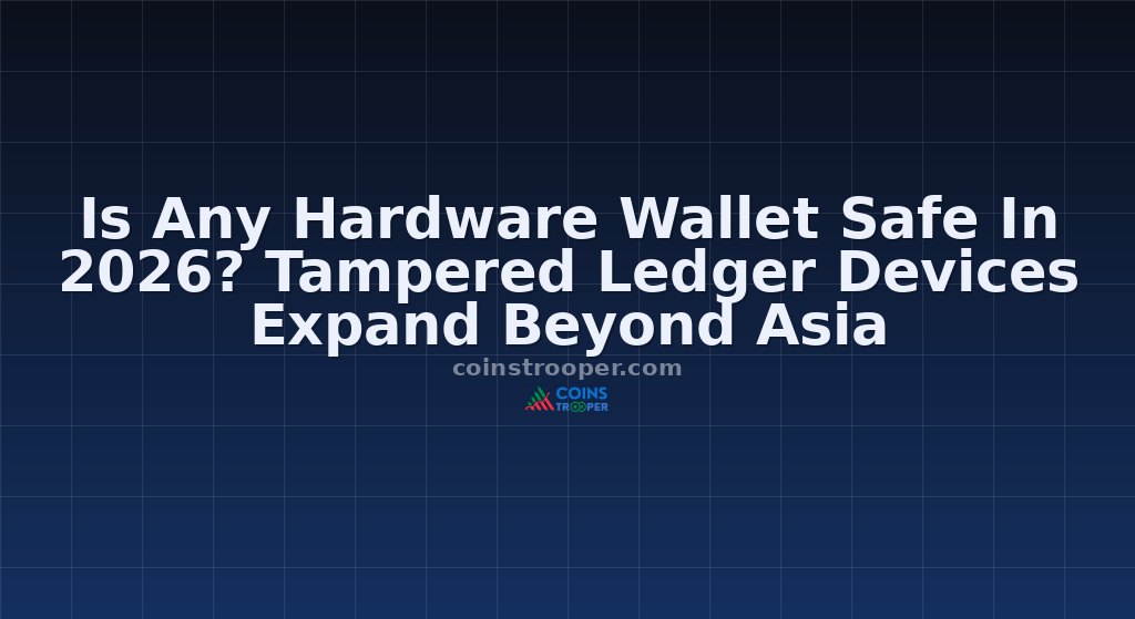 Is Any Hardware Wallet Safe In 2026? Tampered Ledger Devices Expand Beyond Asia