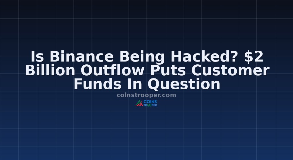 Is Binance Being Hacked? $2 Billion Outflow Puts Customer Funds In Question