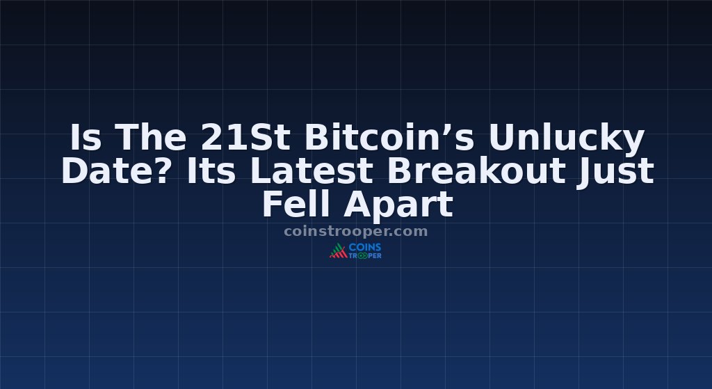 Is The 21St Bitcoin’s Unlucky Date? Its Latest Breakout Just Fell Apart