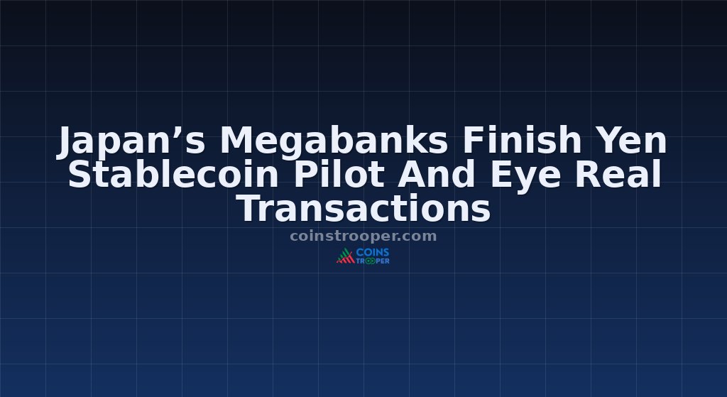 Japan’s Megabanks Finish Yen Stablecoin Pilot And Eye Real Transactions