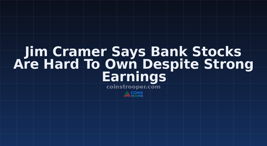 Jim Cramer Says Bank Stocks Are Hard To Own Despite Strong Earnings