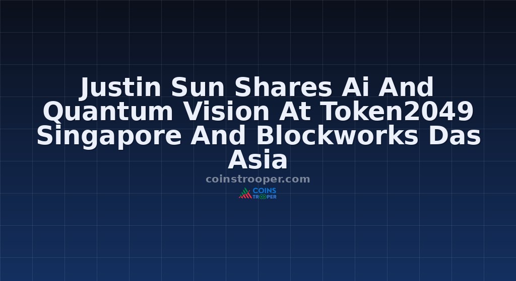 Justin Sun Shares Ai And Quantum Vision At Token2049 Singapore And Blockworks Das Asia