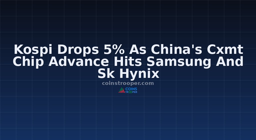 Kospi Drops 5% As China's Cxmt Chip Advance Hits Samsung And Sk Hynix