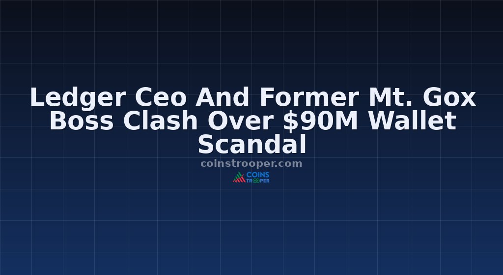 Ledger Ceo And Former Mt. Gox Boss Clash Over $90M Wallet Scandal