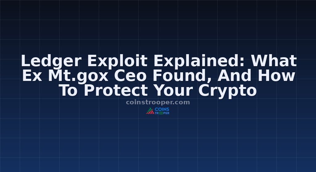 Ledger Exploit Explained: What Ex Mt.gox Ceo Found, And How To Protect Your Crypto