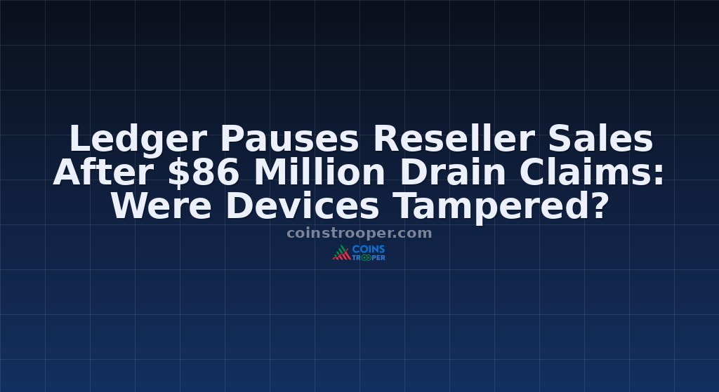 Ledger Pauses Reseller Sales After $86 Million Drain Claims: Were Devices Tampered?