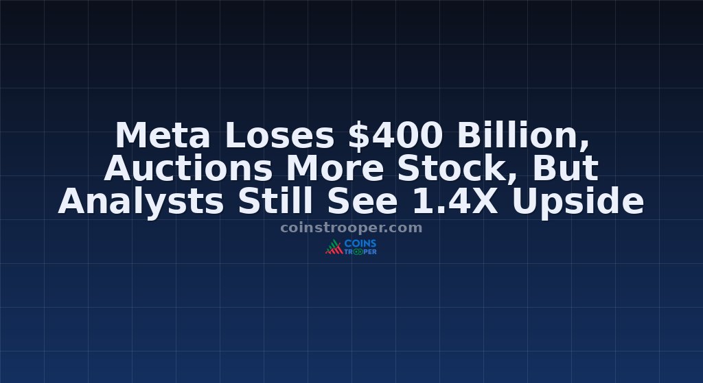 Meta Loses $400 Billion, Auctions More Stock, But Analysts Still See 1.4X Upside