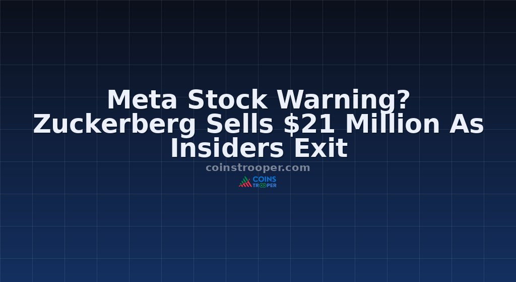 Meta Stock Warning? Zuckerberg Sells $21 Million As Insiders Exit