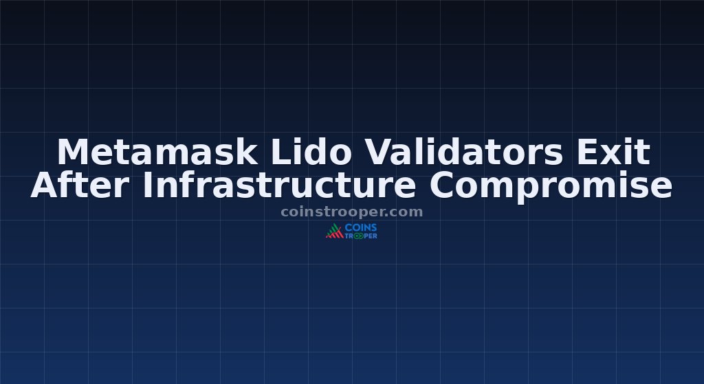 Metamask Lido Validators Exit After Infrastructure Compromise