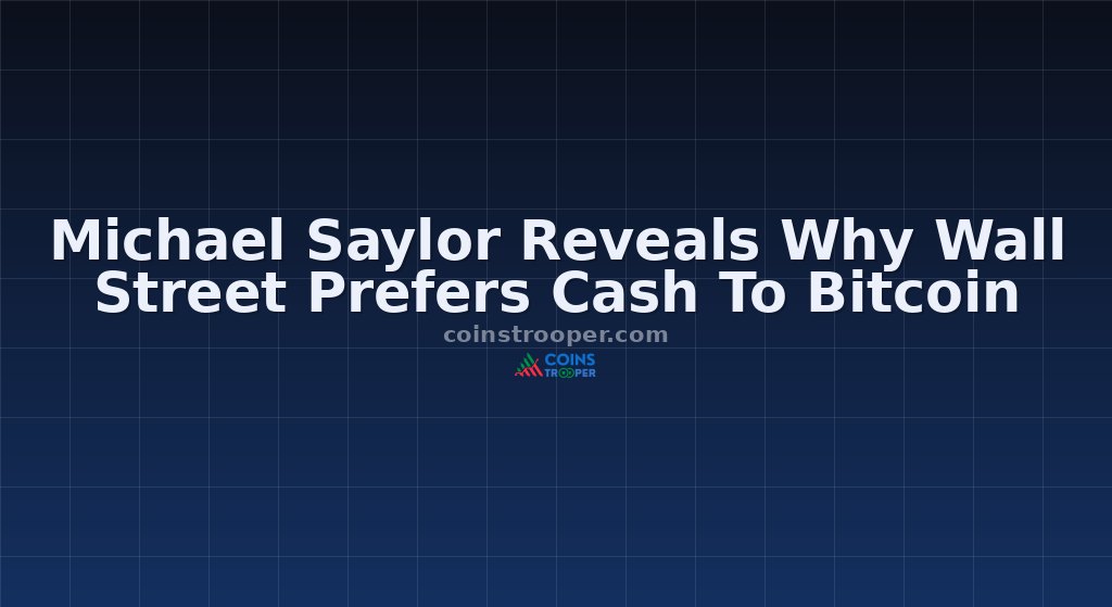 Michael Saylor Reveals Why Wall Street Prefers Cash To Bitcoin