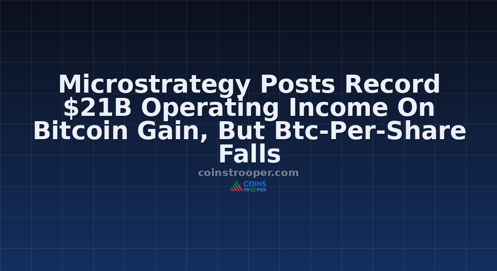 Microstrategy Posts Record $21B Operating Income On Bitcoin Gain, But Btc-Per-Share Falls