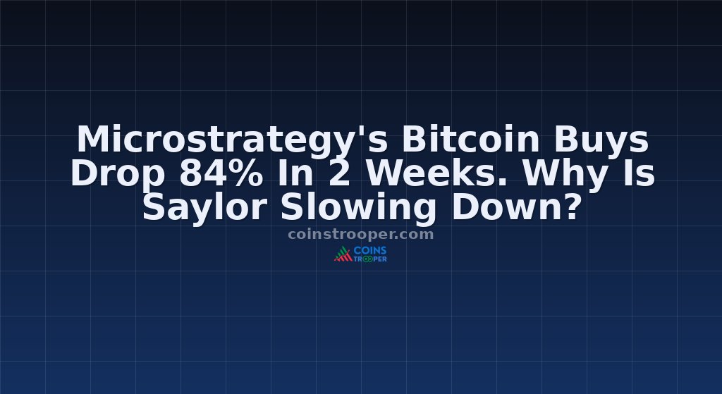 Microstrategy's Bitcoin Buys Drop 84% In 2 Weeks. Why Is Saylor Slowing Down?