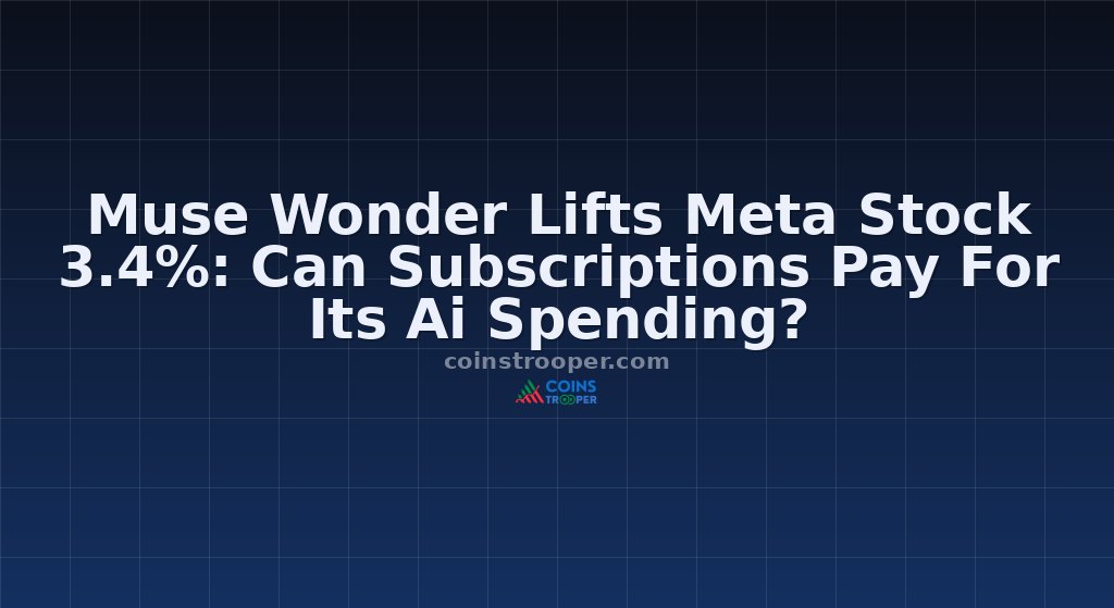 Muse Wonder Lifts Meta Stock 3.4%: Can Subscriptions Pay For Its Ai Spending?