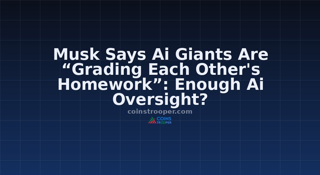 Musk Says Ai Giants Are “Grading Each Other's Homework”: Enough Ai Oversight?
