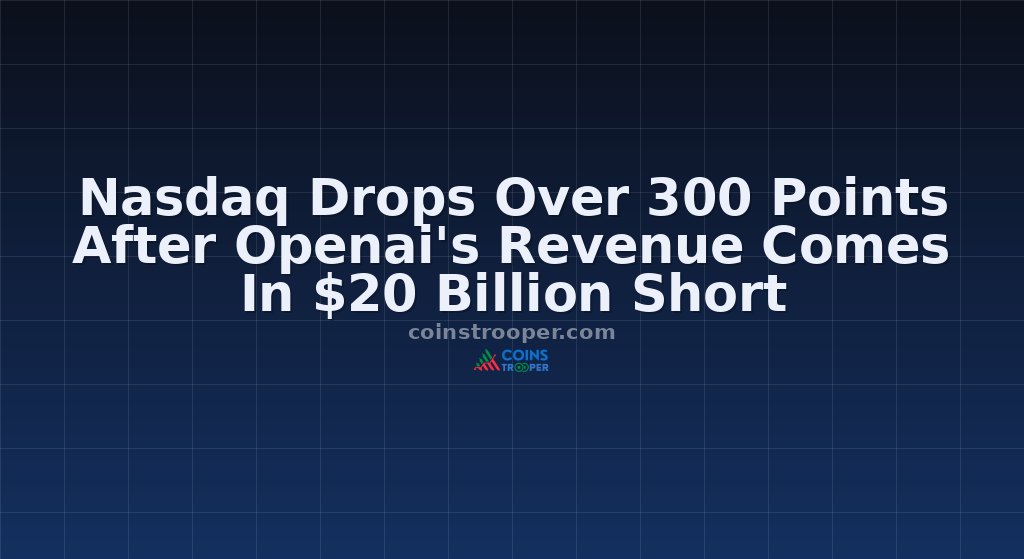 Nasdaq Drops Over 300 Points After Openai's Revenue Comes In $20 Billion Short