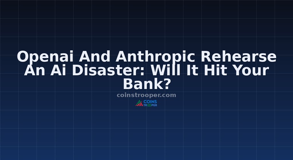 Openai And Anthropic Rehearse An Ai Disaster: Will It Hit Your Bank?
