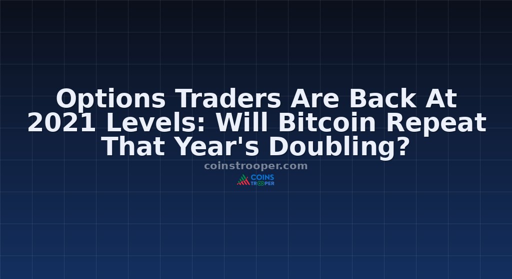 Options Traders Are Back At 2021 Levels: Will Bitcoin Repeat That Year's Doubling?