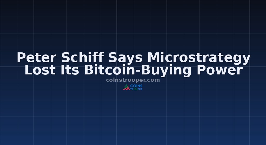 Peter Schiff Says Microstrategy Lost Its Bitcoin-Buying Power