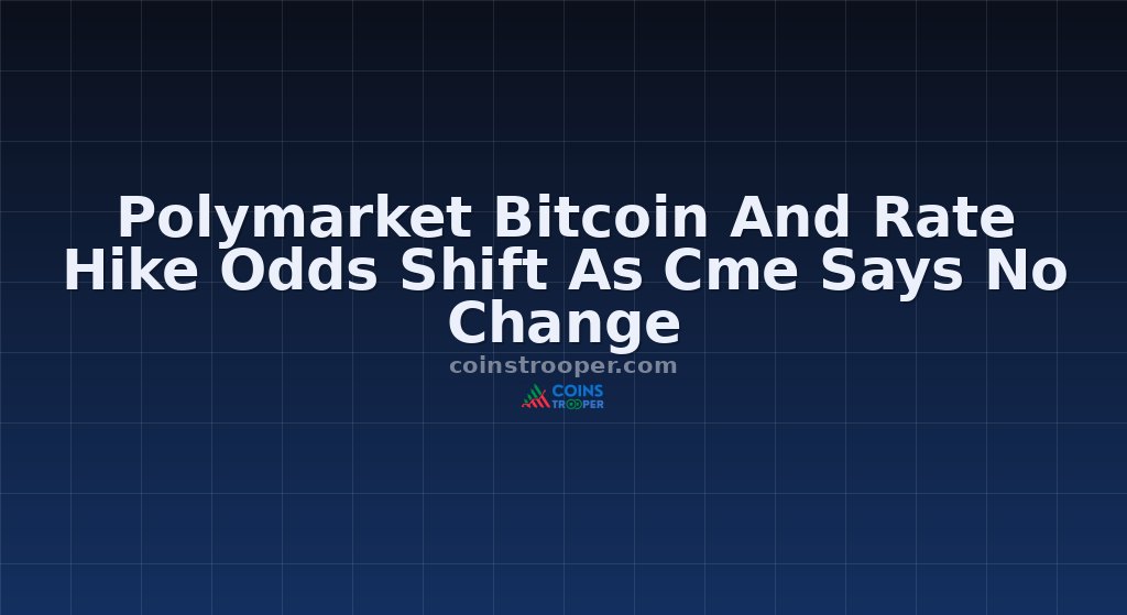 Polymarket Bitcoin And Rate Hike Odds Shift As Cme Says No Change