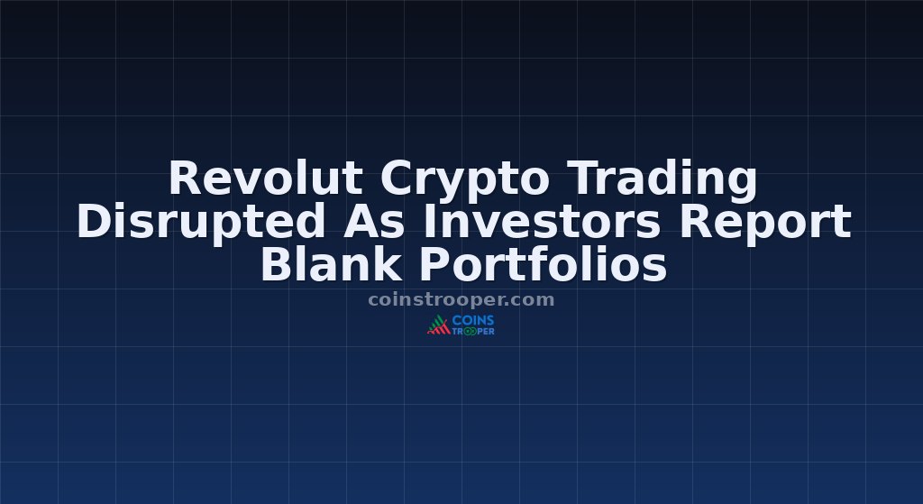 Revolut Crypto Trading Disrupted As Investors Report Blank Portfolios