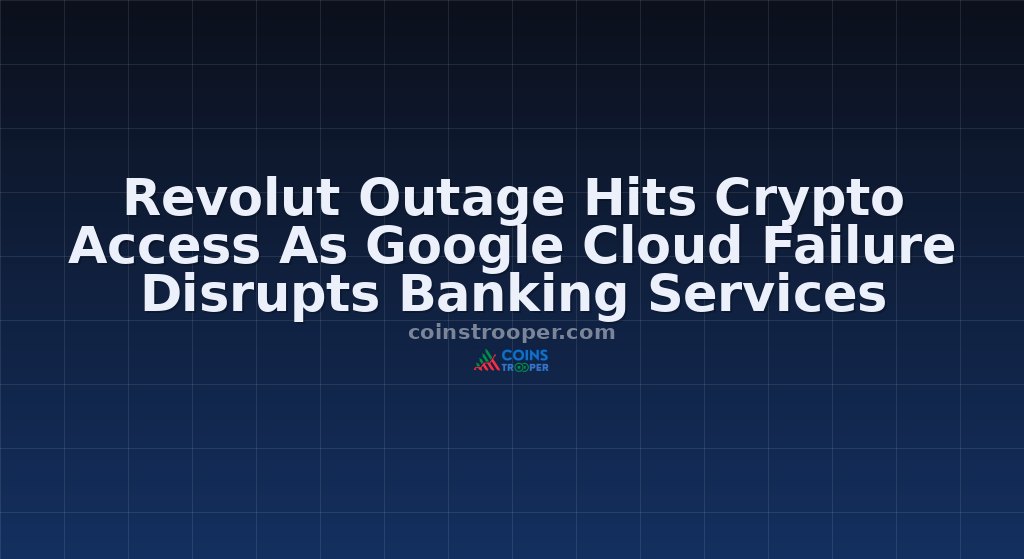 Revolut Outage Hits Crypto Access As Google Cloud Failure Disrupts Banking Services