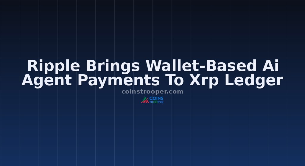 Ripple Brings Wallet-Based Ai Agent Payments To Xrp Ledger