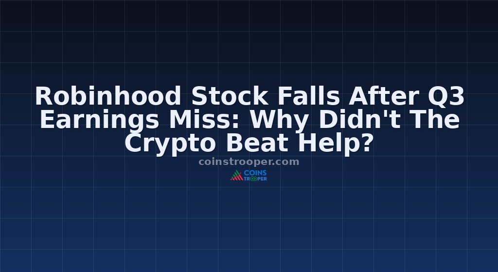 Robinhood Stock Falls After Q3 Earnings Miss: Why Didn't The Crypto Beat Help?