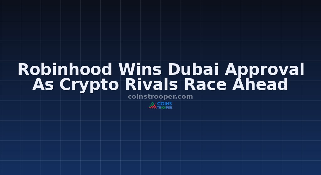 Robinhood Wins Dubai Approval As Crypto Rivals Race Ahead
