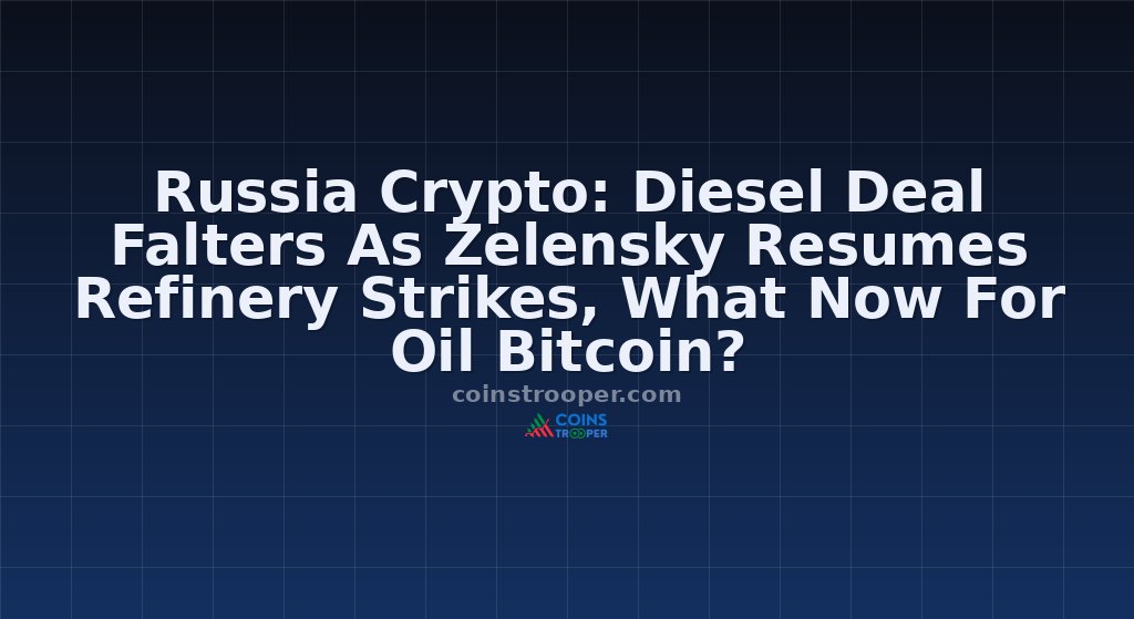 Russia Crypto: Diesel Deal Falters As Zelensky Resumes Refinery Strikes, What Now For Oil Bitcoin?