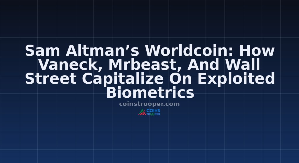Sam Altman’s Worldcoin: How Vaneck, Mrbeast, And Wall Street Capitalize On Exploited Biometrics