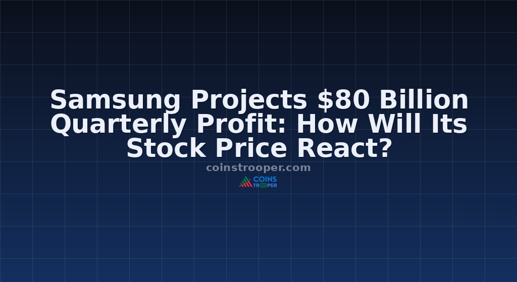 Samsung Projects $80 Billion Quarterly Profit: How Will Its Stock Price React?