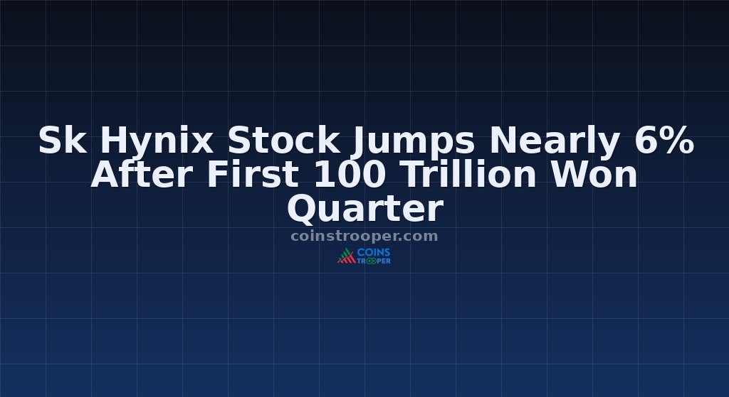 Sk Hynix Stock Jumps Nearly 6% After First 100 Trillion Won Quarter