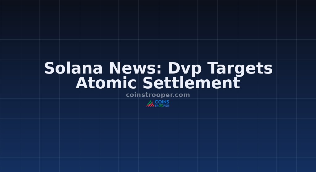 Solana News: Dvp Targets Atomic Settlement