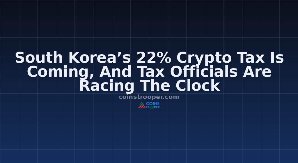 South Korea’s 22% Crypto Tax Is Coming, And Tax Officials Are Racing The Clock