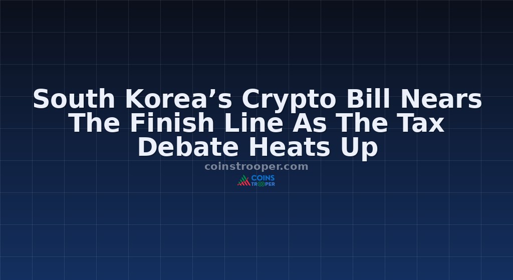 South Korea’s Crypto Bill Nears The Finish Line As The Tax Debate Heats Up