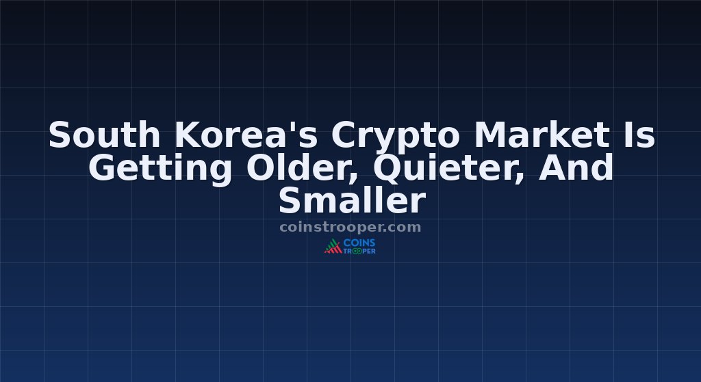 South Korea's Crypto Market Is Getting Older, Quieter, And Smaller