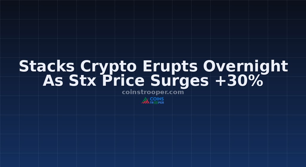 Stacks Crypto Erupts Overnight As Stx Price Surges +30%