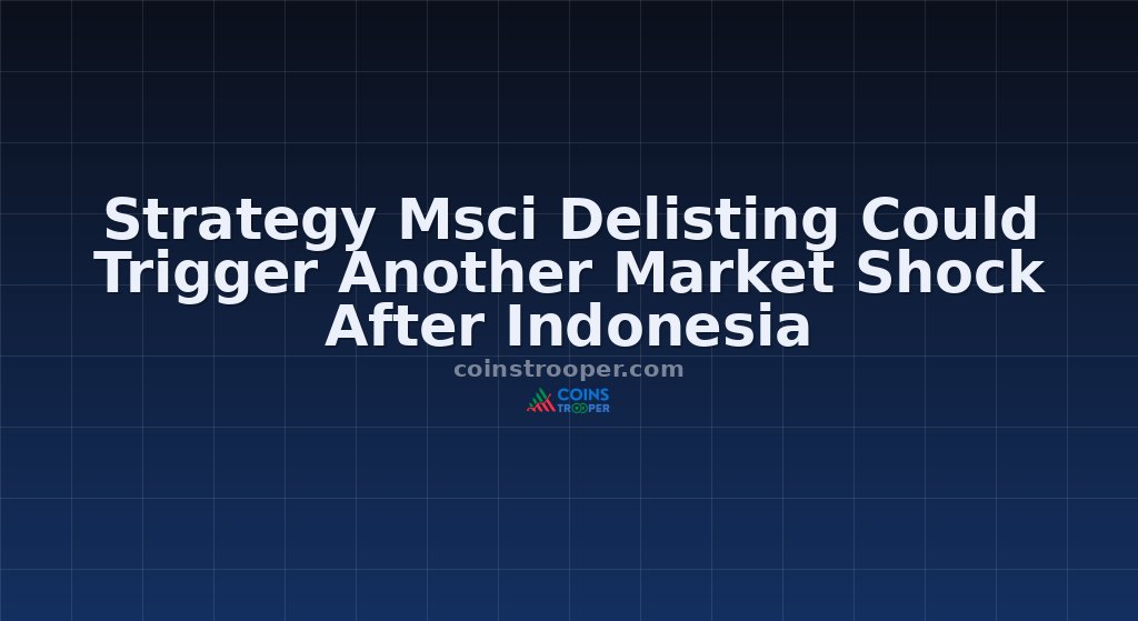 Strategy Msci Delisting Could Trigger Another Market Shock After Indonesia