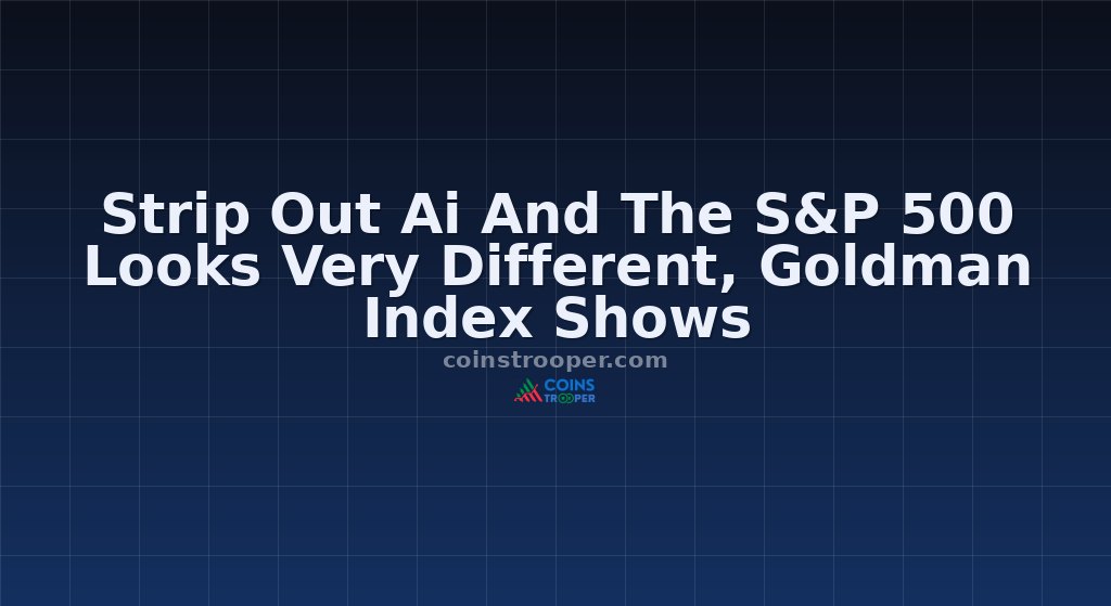 Strip Out Ai And The S&P 500 Looks Very Different, Goldman Index Shows