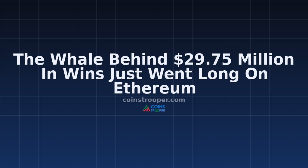 The Whale Behind $29.75 Million In Wins Just Went Long On Ethereum